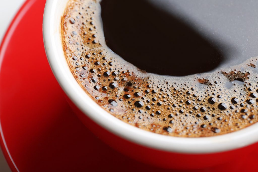 Close up image of cup of coffee