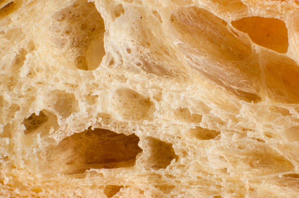 Close up of bread slice