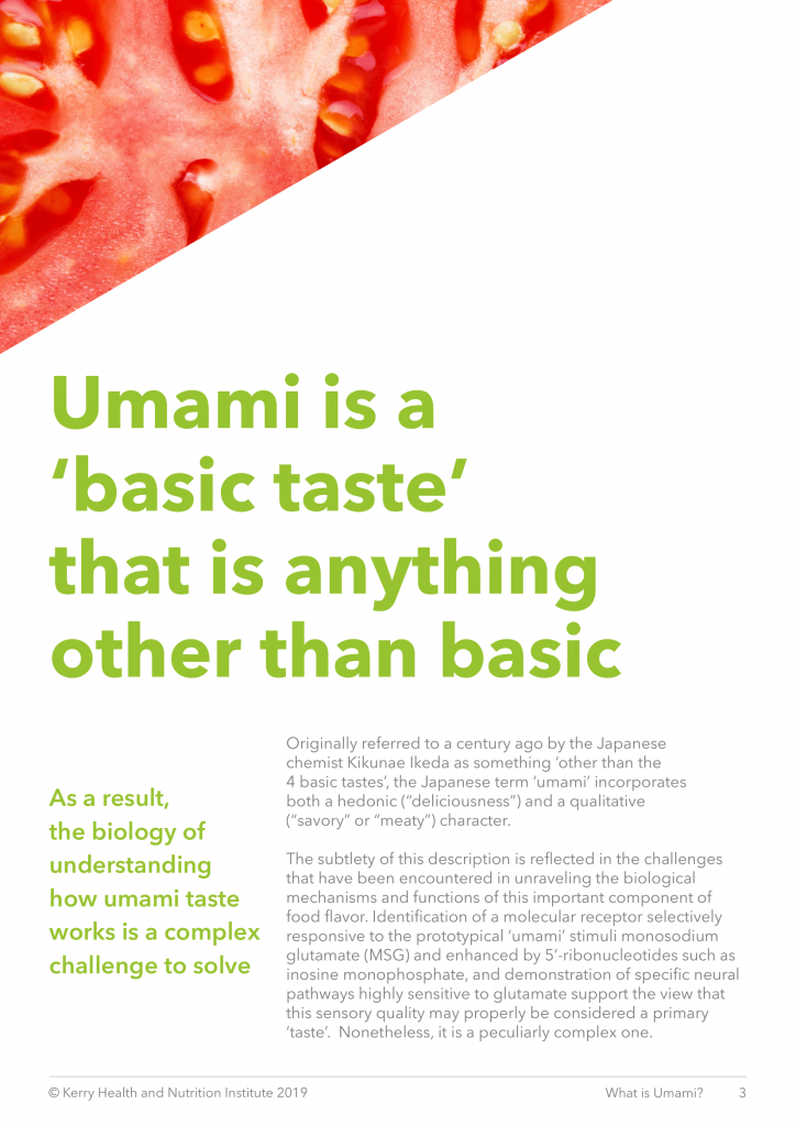 Why umami flavor is so hard to explain