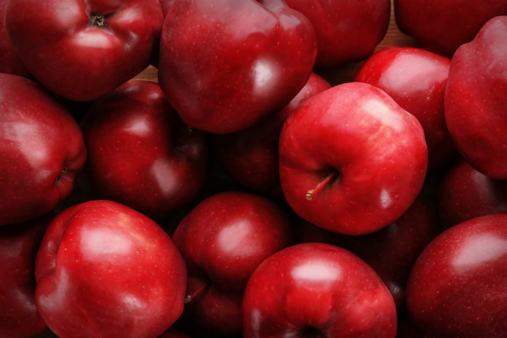 Close up of red apples