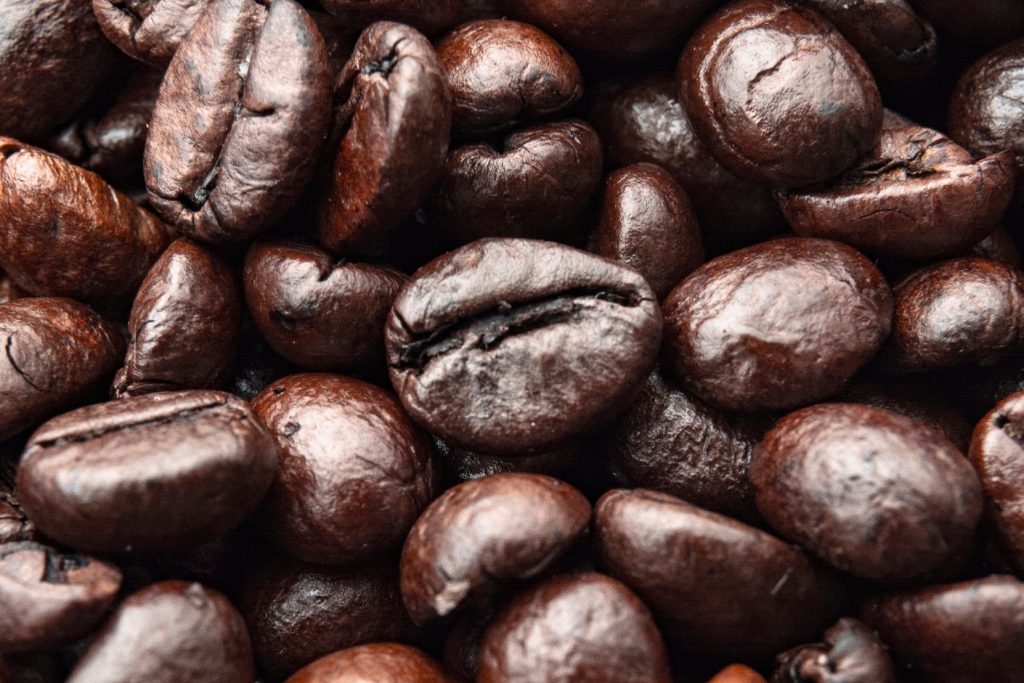 Close up of coffee beans