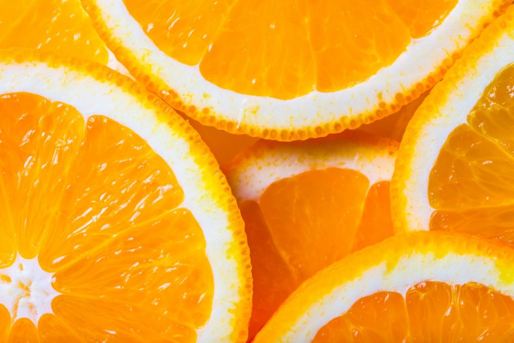 Close up of orange slices