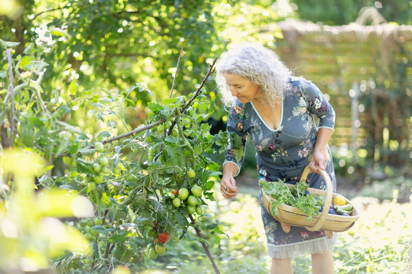 Woman in garden