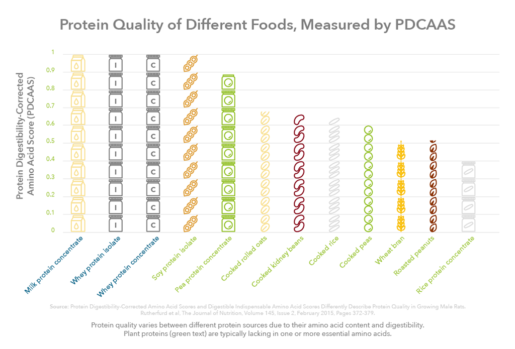 Protein Quality S Role In Health And Product Development KHNI   Protein Quality Of Foods Graph 